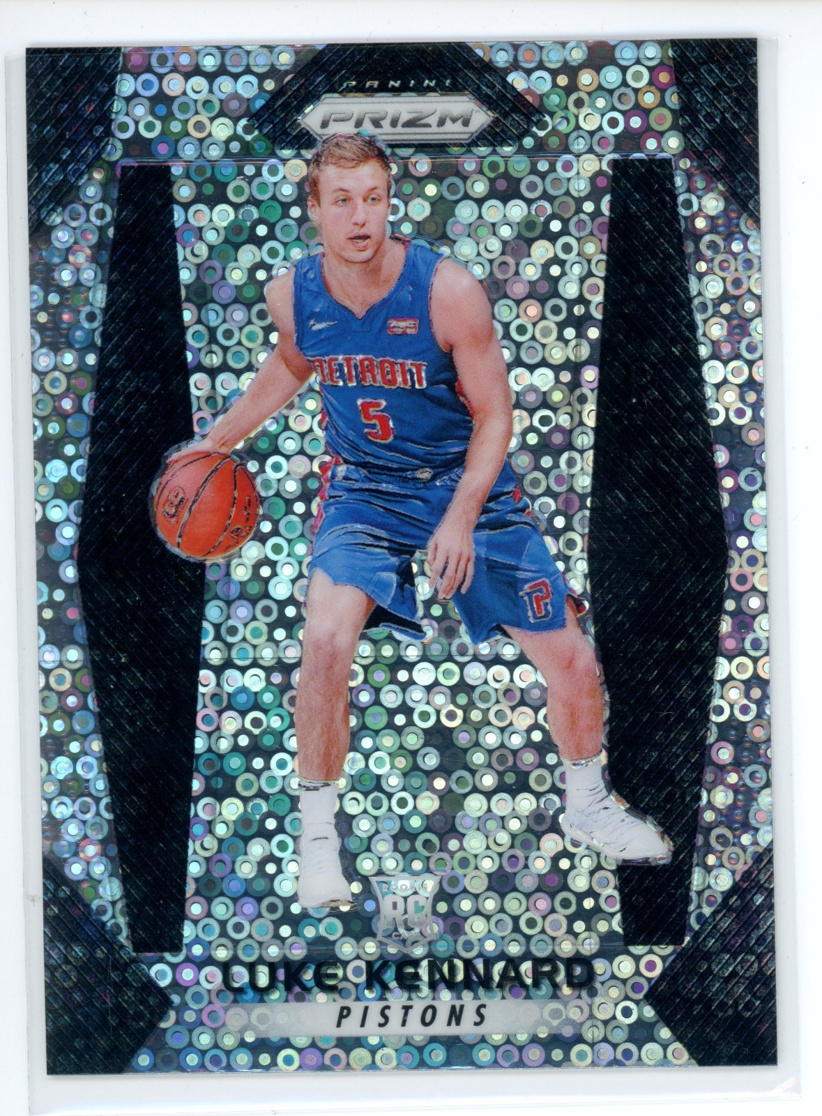 2017-18 Prizm Luke Kennard Rookie Fastbreak Disco Pistons RC