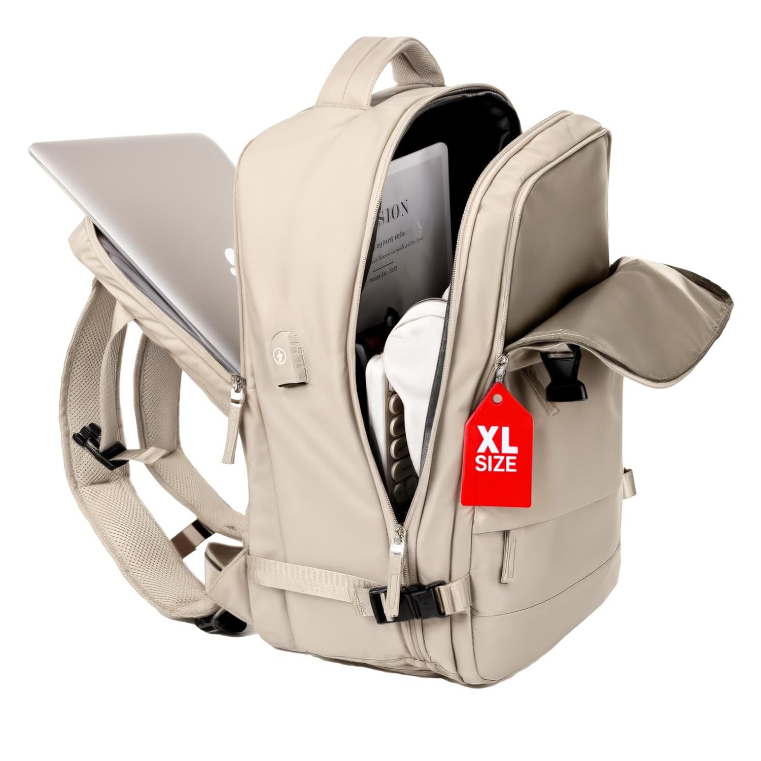 OKAERI 40L Extra Large Travel Backpack with USB Port & Shoe Compartment for Women & Men Carry On