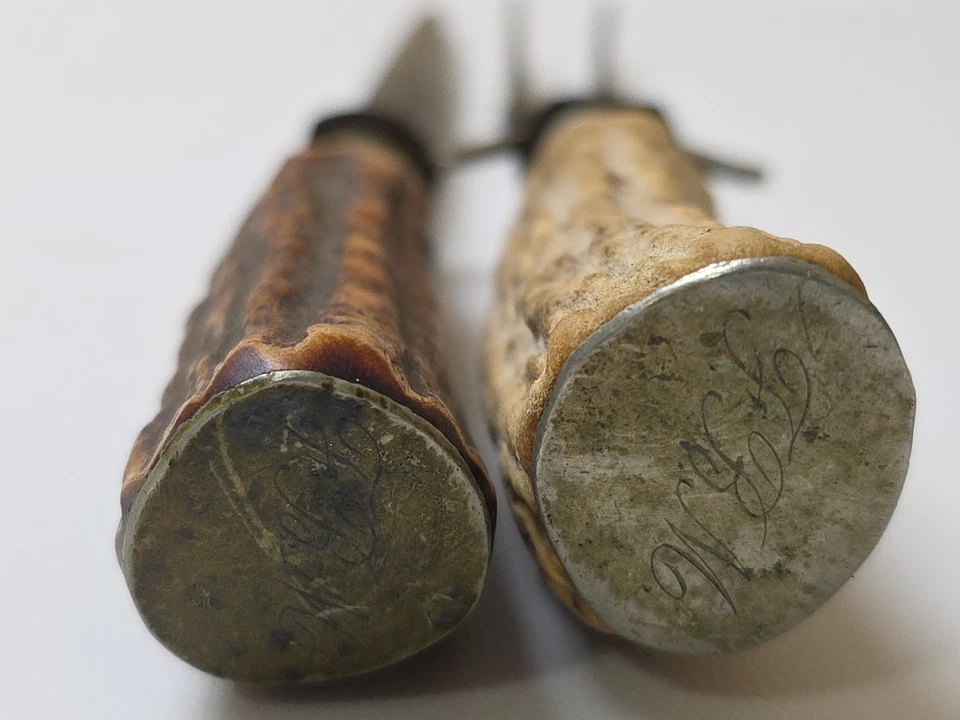 Solingen Alemania Afilador Acero Cuerno de Ciervo Cuerno Mango 13" y Horquilla 11" JBM Foto 2 de 4