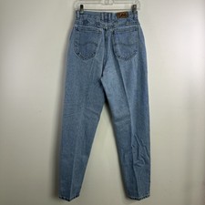 Vintage LEE Mom Jeans Size 10 Long High Rise Tapered Leg 80s 90s Made in USA