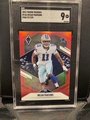2021 Panini Phoenix - Rookie Micah Parsons #146 Pink /199 MINT SCG 9