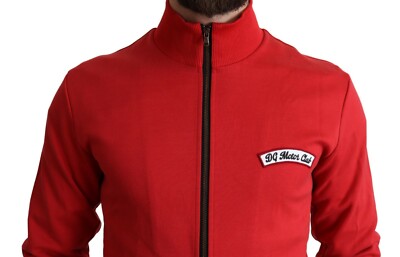 Dolce & Gabbana カーディガン Dolce & Gabbana Red DG Motor Club Zippered Cardigan Sweater