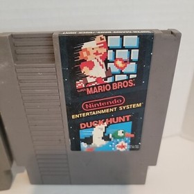 Vintage NINTENDO NES LOT - SIMPSONS BART VS THE WORLD SUPER MARIO 3 Duck Hunt