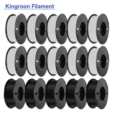Kingroon 10KG PLA PETG Matte 1.75 mm 3D Printer Filament Lot Spools High Speed
