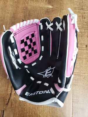 EASTON EKP9500 Youth Girls Glove Black Pink Z-Flex T-Ball Baseball RHT 9.5  RHT