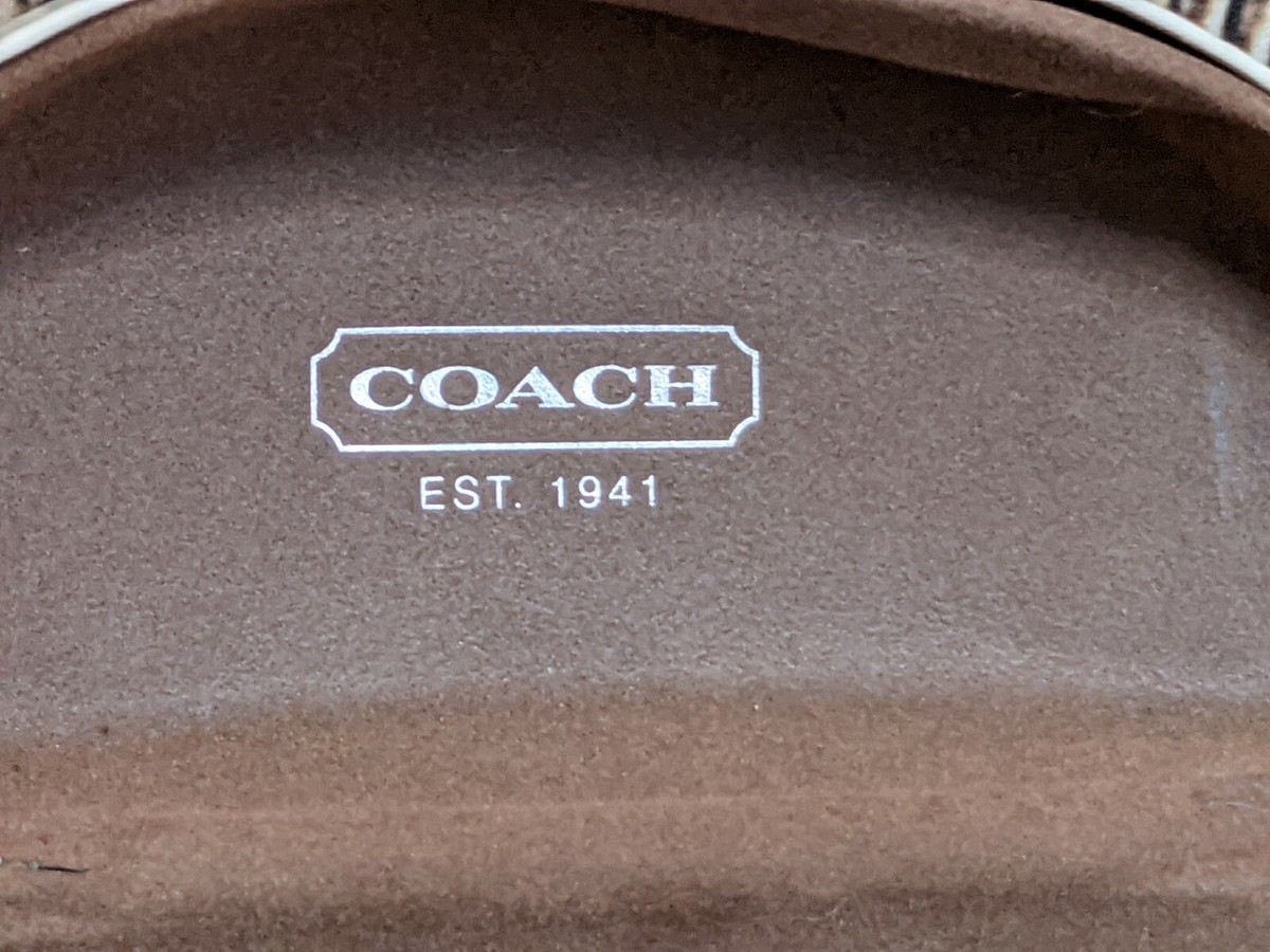 Coach White Signature Logo Hard Clamshell Eyeglass Sunglass  display picture 1
