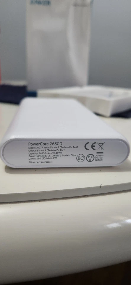 Banco de alimentación Anker AKA1277022 26800mAh 3 puertos USB - blanco Foto 2 de 2