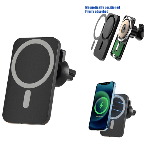 Magnetic Wireless Car Charger Vent Mount ,Fast Charging Phone Holder, Rotation - Picture 2 of 12