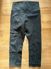 Lululemon Women Wonder Under Crop Flux Olive Green Size 6