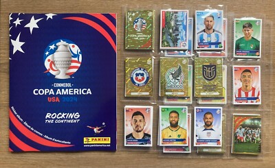Panini, Copa America USA 2024, Complete Sticker Set +  Empty Album Softcover USA