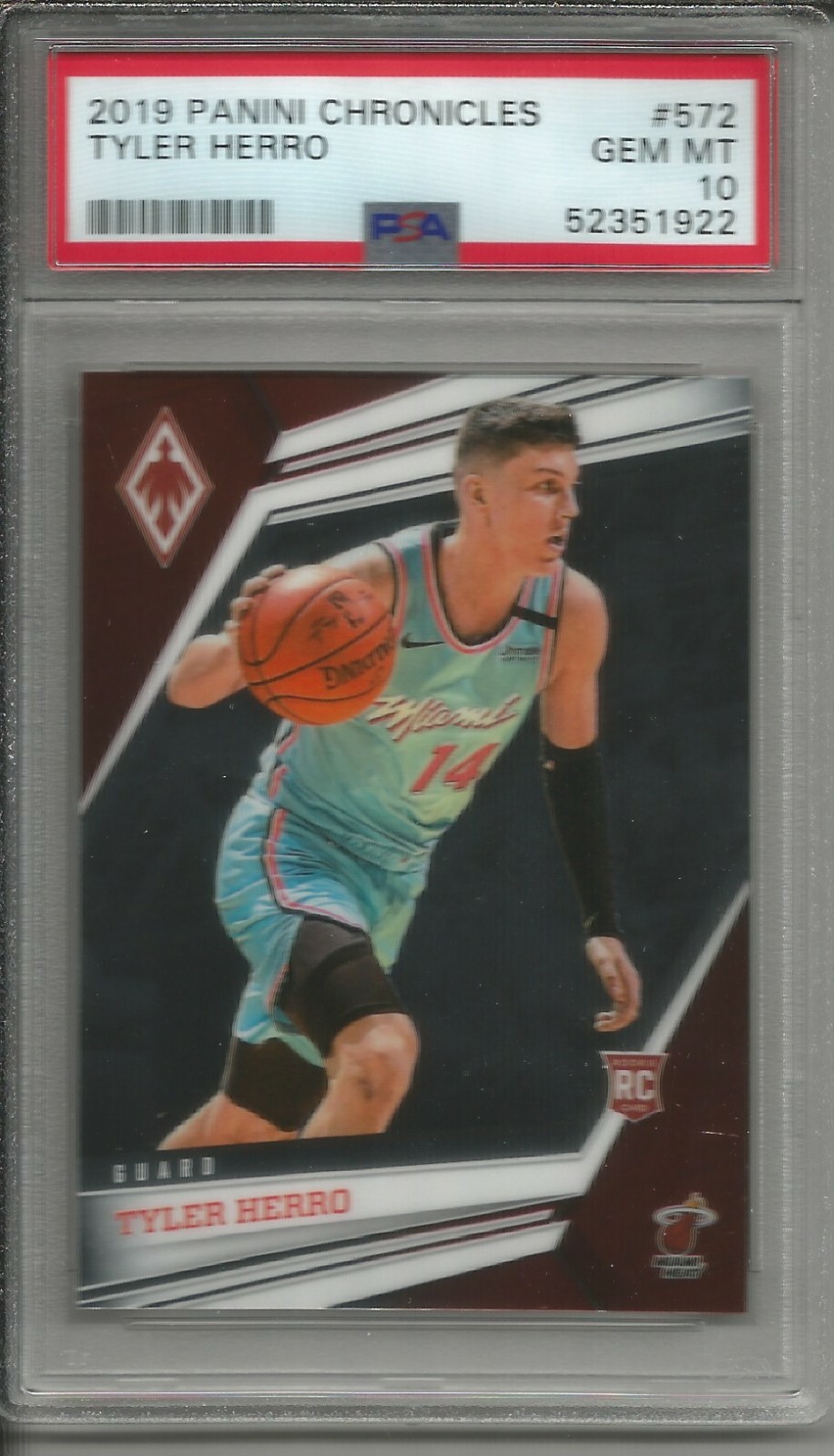 Tyler Herro 19/20 Panini Chronicles Phoenix Rookie #572 PSA 10