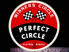 PERFECT CIRCLE Piston Rings - Original Vintage 1960's 70's Racing Decal/Sticker