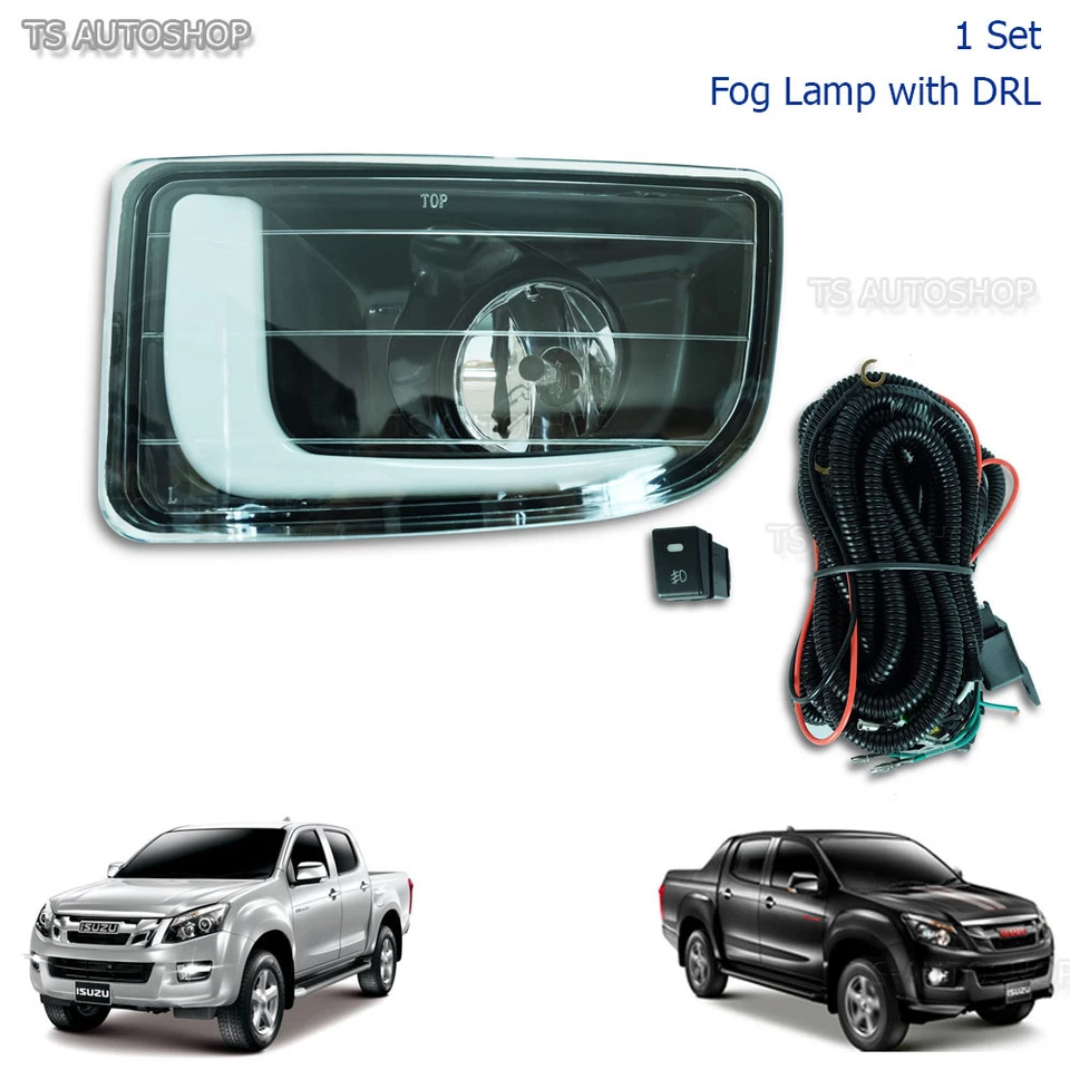 Drl Daytime Running Light With Fog Lamp Fit Isuzu Dmax D-Max 2012-2015 UTE Truck Foto 3 de 4