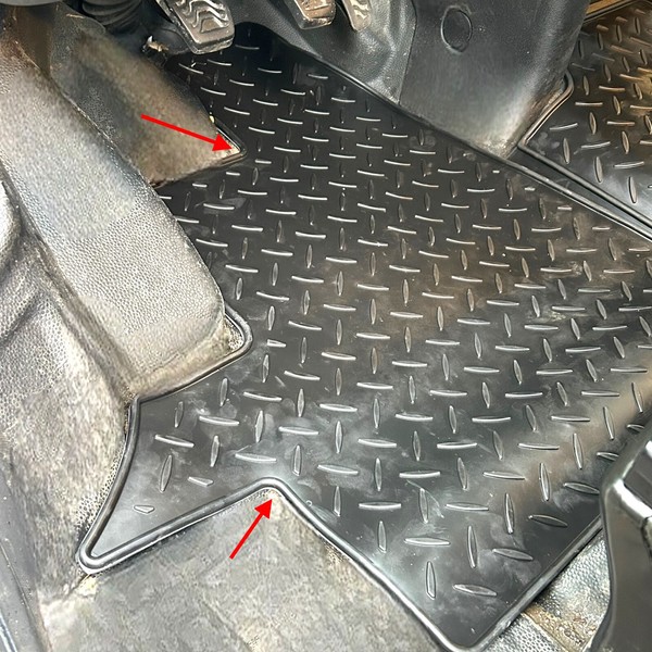 Automatten FußMatten Gummimatten FüR Ford Transit Custom 2012-2022 Schwarz 2Tlg.-image