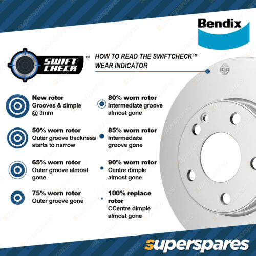 2x Bendix Front General CT Disc Brake Rotors for Isuzu D-Max TFR TFS MU-X LS 3.0 - Picture 2 of 4