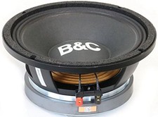 B&c B And C 10" Mid Bass Super Power Woofer, Black