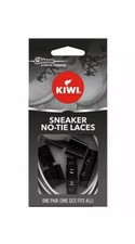 KIWI Sneaker No Tie Shoe Laces, White Easy One Touch Elastic Shoelaces NEW