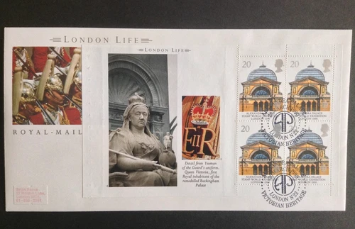 GB 1990 London Life 4 Prestige Booklet Panes on 4 First Day Covers, London N22
