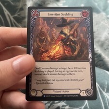 Flesh and Blood TCG : Everfest 1st Edition : Emeritus Scolding  RARE   BLUE Foil