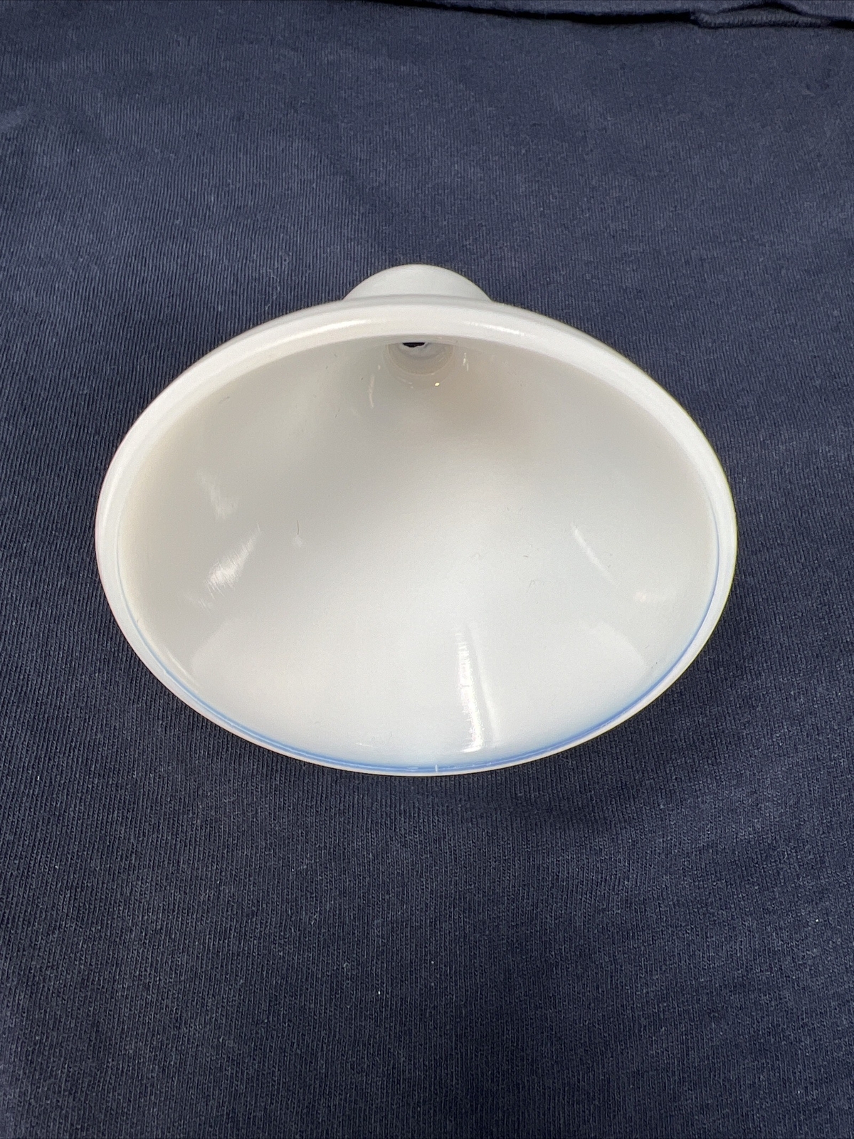 Antique Victorian Milk Glass Oil Lamp Smoke Bell for Hanging Lamp Lot