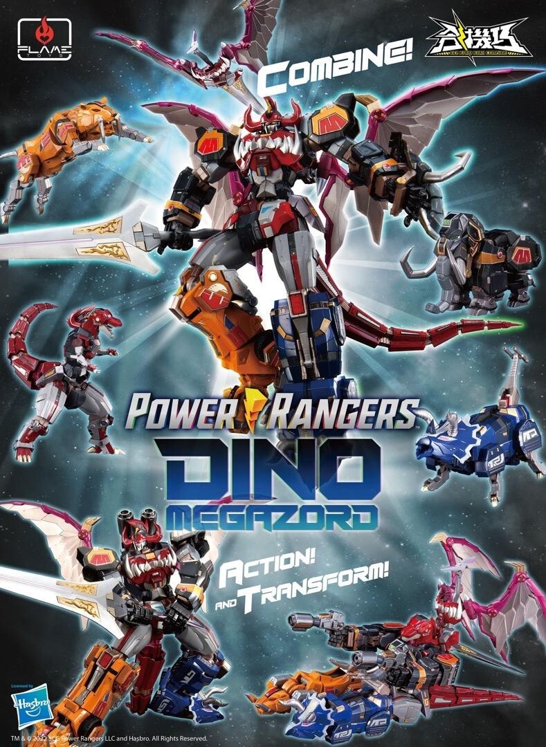 Flame Toys Go! Kara Kuri Combine Dino Megazord Power Rangers