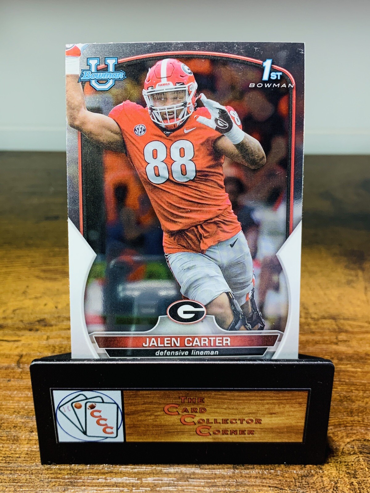 2022 Bowman Chrome University #37 Jalen Carter Georgia Bulldogs Eagles