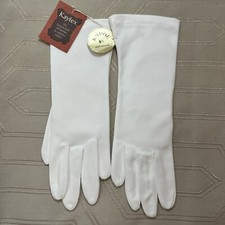 Vintage 1960s Ladies Dress GLOVES Ivory Size 6 1/2 100 Nylon NWT MCM Chic Mod
