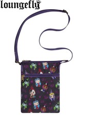 Bolso Bandolera Pasaporte Estampado Villanos Disney Loungefly Nuevo y En Stock