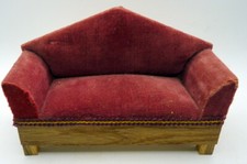 Antique c.1900 German Wood SOFA 1:12 Dollhouse Miniature