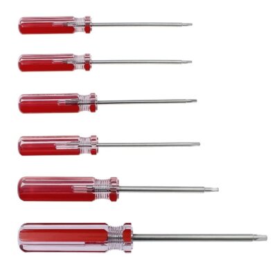 6pcs Magnetic Triangle Screwdriver Set with Bits for Toy Repair Tools