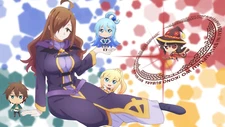 Anime darkness konosuba megumin kazuma satou aqua wiz Playmat Gaming Mat