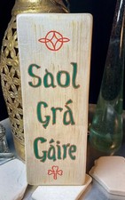 Wooden Handcrafted /Painted Message Board. Irish Theme