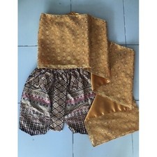 Thai Traditional Wedding Dress Cloth Skirt Top For Kids Not include jewer 1gold