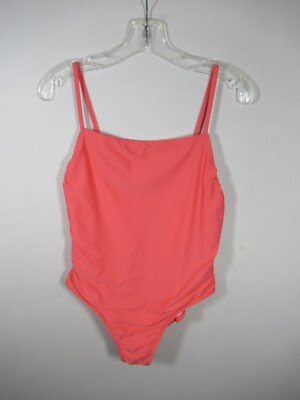 NEW Free Press One Piece Swimsuit Women Large Coral