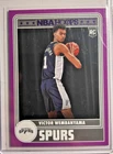 Victor Wembanyama RC NBA Hoops Purple 2023-24 Panini Tribute Rookie Card SP #298