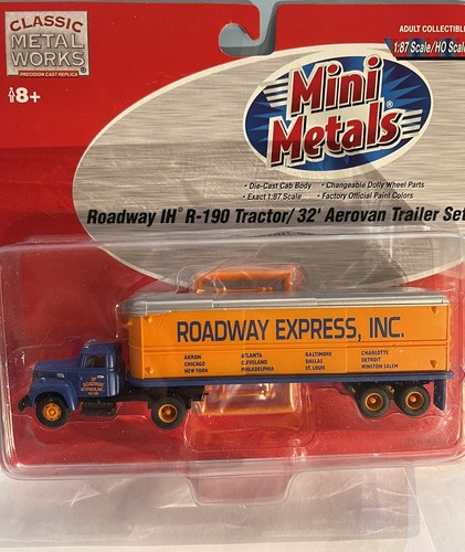 Juego de remolque HO CMW Mini Metals 31102 Roadway IH R-190/32' Aero Van  | Zustand: New