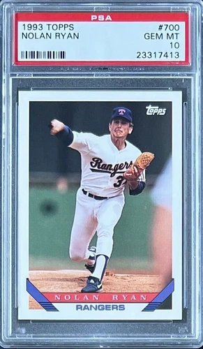 1993 TOPPS #700 NOLAN RYAN HOF PSA 10 GEM MT RANGERS