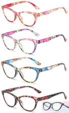 Women's Reading Glasses Floral Flowers Print Eyeglasses Anti Blue Light Readers