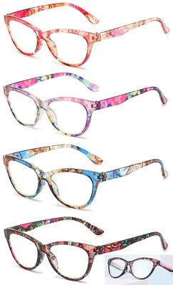 Women's Reading Glasses Floral Flowers Print Eyeglasses Anti Blue Light Readers
