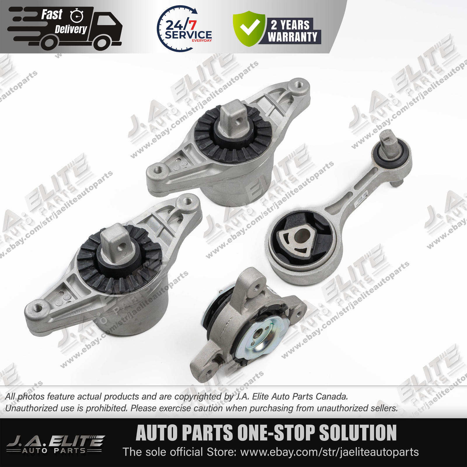 4pcs Engine Transmission Mount Kit fit Maserati Ghibli Quattroporte 4WD