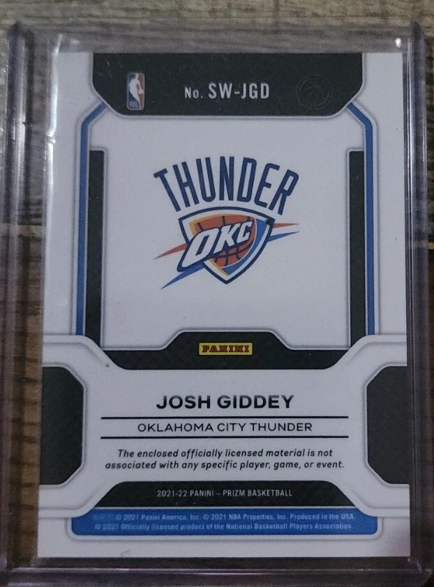 2021-2022 Panini Prizm Josh Giddey Sensational Swatches Patch - Image 2 of 2
