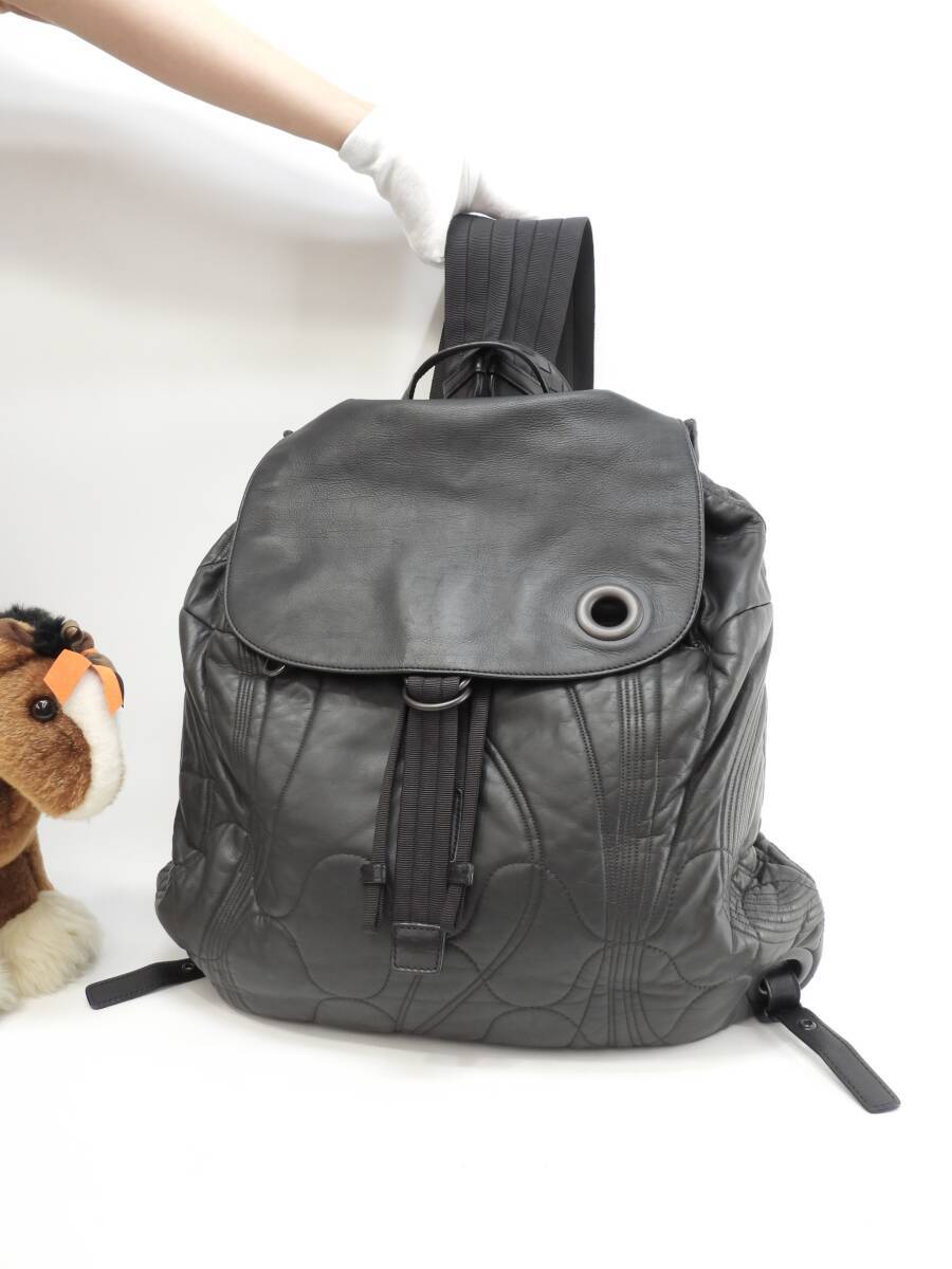 Bottega Veneta Backpack Lambskin Leather Ash Rucksack Handbag B05308902Z