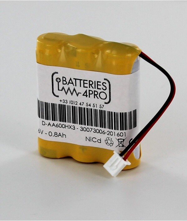 Batterie 3.6V 3KRMT 15/50 NiCd accumulateur BAES éclairage de sécurité secours