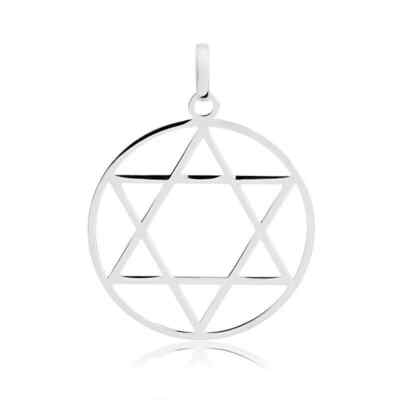 925 Sterling Silver Religious David Star Pendant for Women and Men with 18''chain