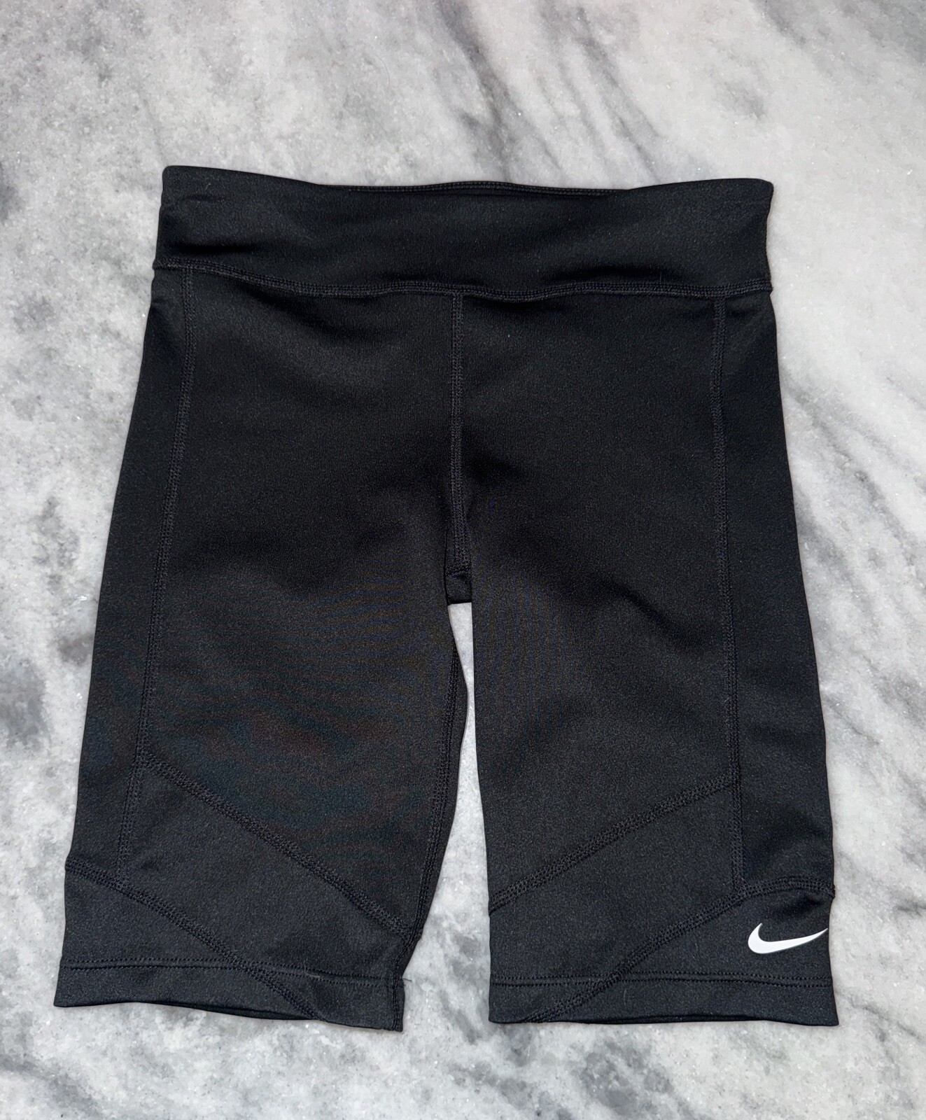 Women's Nike Dri-Fit Black Running Biker Shorts ~ Size Medium-image