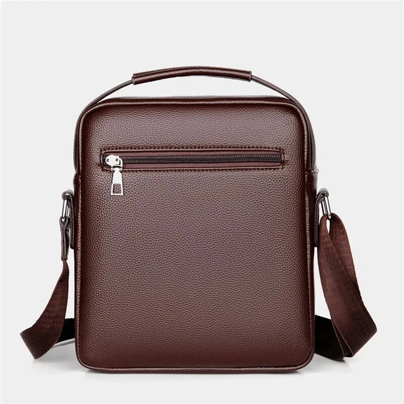 Crossbody Men's Messenger Bag Leather Handbags Shoulder Travel Bags Premium Qlty - Image 3 of 4