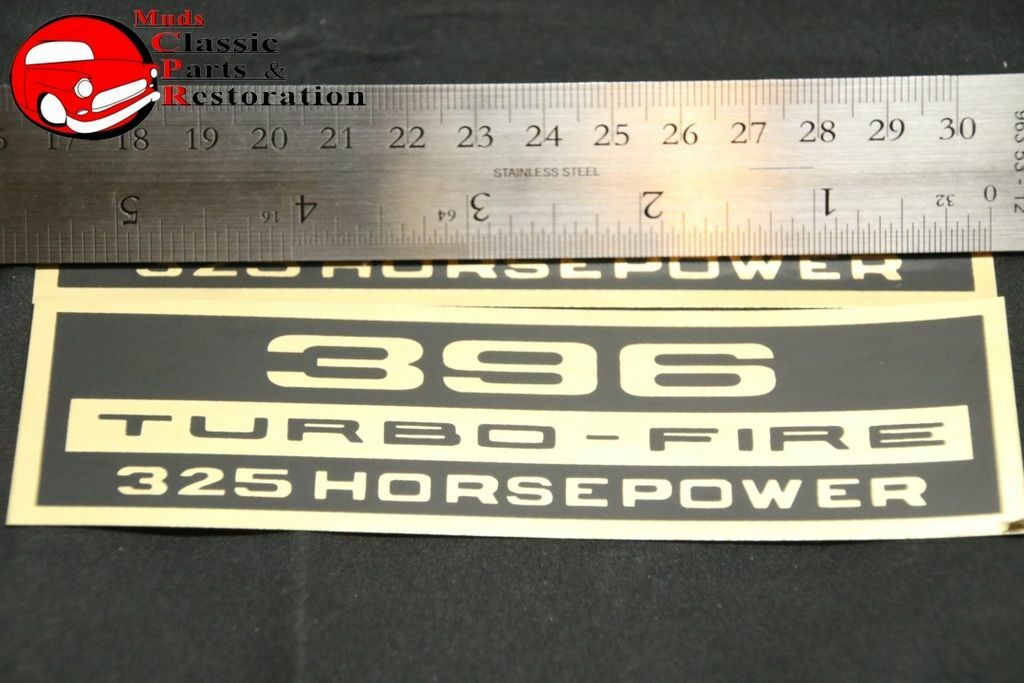 CAMARO IMPALA 396 TURBO FIRE 325HP VALVE COVER DECAL GM3864938 eBay