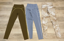OFFLINE by Aerie Goals 7/8 High Rise Leggings Bundle 3 Pairs Sm Blue Green Tan