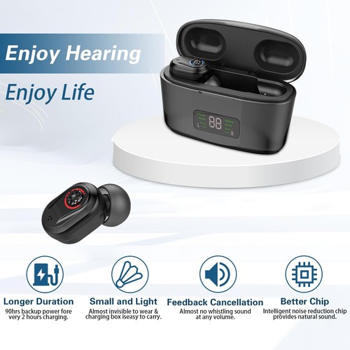 Hearing Aids, Noise Cancelling, Digital, Charging Case Like Sony and