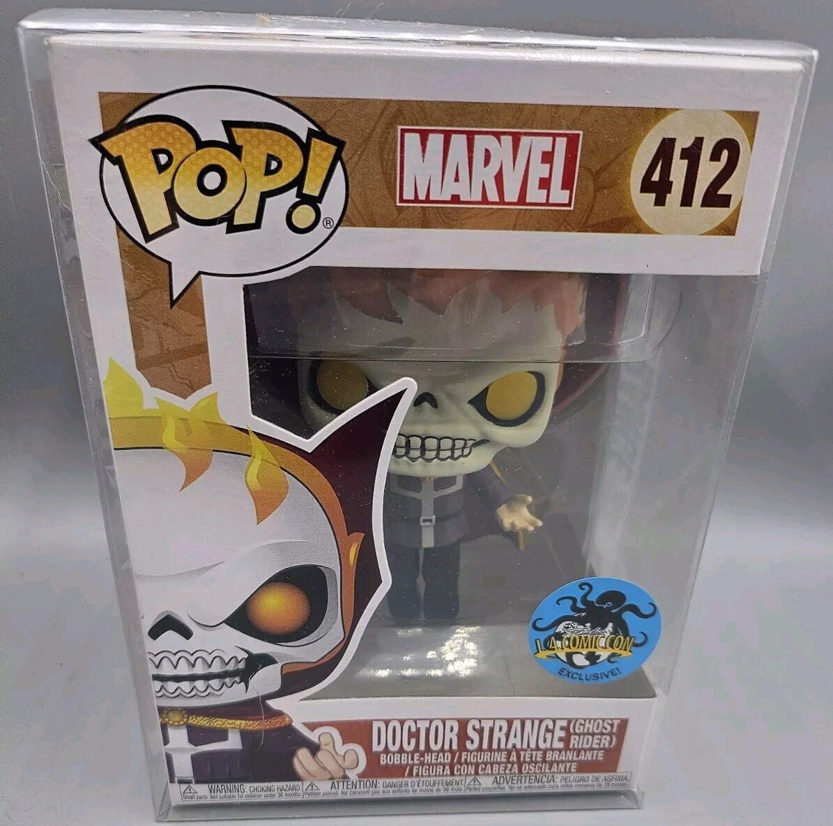 Funko Pop 412 Marvel Doctor Strange (Ghost Rider) L.a. Comic Con Exclusive